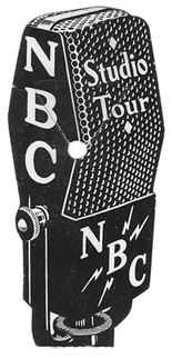 NBC microphone, die-cut paper, 1935